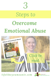 The effects of emotional abuse are long lasting, but they don't have to last a lifetime. You can build your confidence, self-esteem, and change your beliefs about yourself, the world, and your place in it. Most importantly, you do not have to do this alone. Read this blog post today. www.lifelikeyoumeanit.com/effects/emotional/abuse 

#metoo #emotionalabuse #abusesurvivor #abuserecovery #changeyourlife