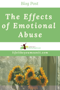 The effects of emotional abuse are long lasting, but they don't have to last a lifetime. You can build your confidence, self-esteem, and change your beliefs about yourself, the world, and your place in it. Most importantly, you do not have to do this alone. Read this blog post today. www.lifelikeyoumeanit.com/effects/emotional/abuse #metoo #emotionalabuse #abusesurvivor #abuserecovery #changeyourlife